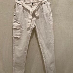 venti White Straight Leg Cargo Jeans